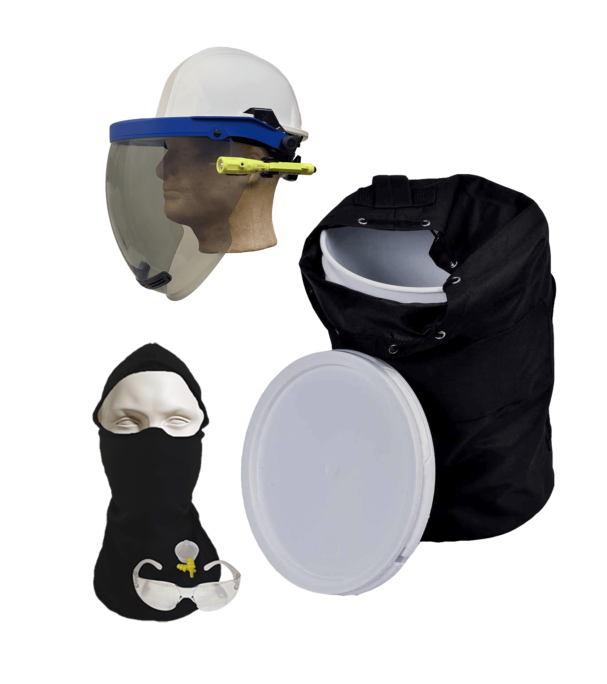 PPE in a Pail 12 Cal Toric Shield with Light Kit