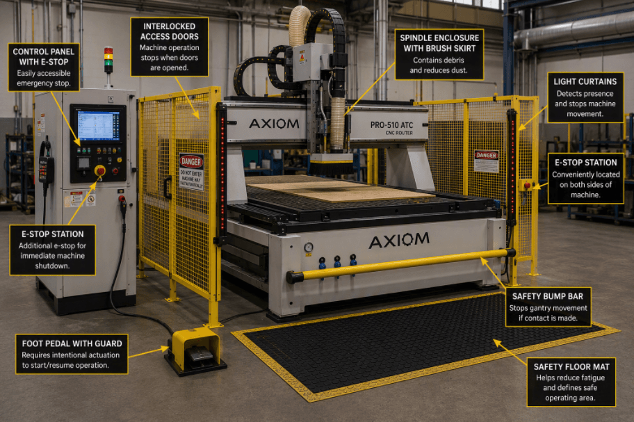 CNC Router machine guarding