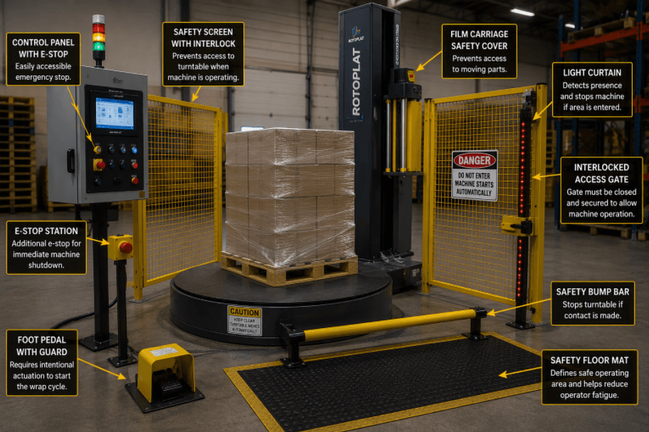 Pallet Wrapping Machine Guarding
