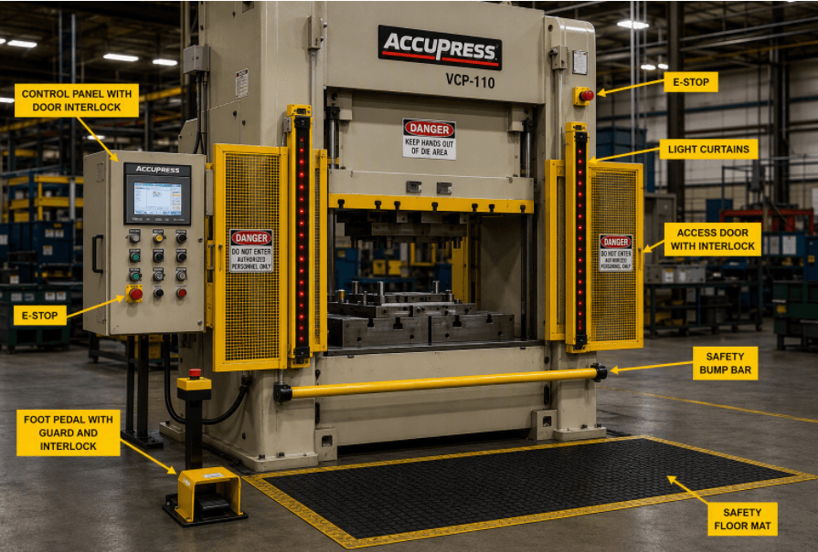 Vertical Press Machine Guarding